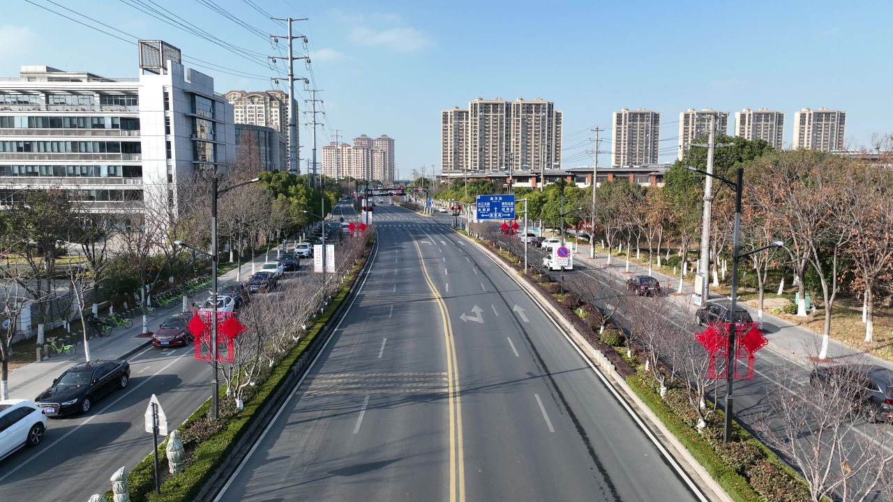航拍春节氛围