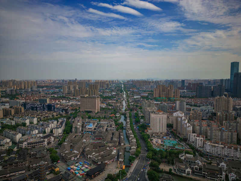 航拍 江苏 无锡 城市 风光 无锡建设