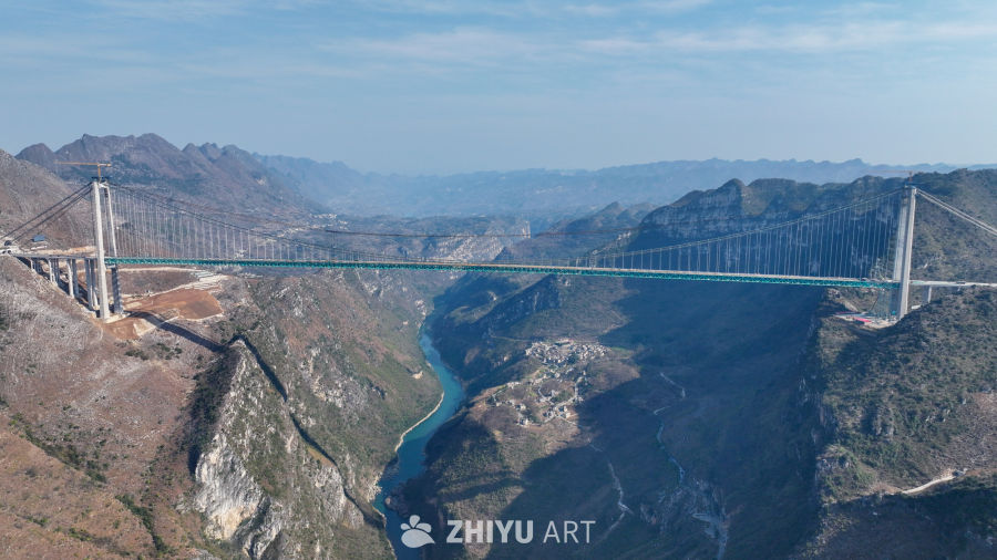 贵州花江峡谷大桥建设 2