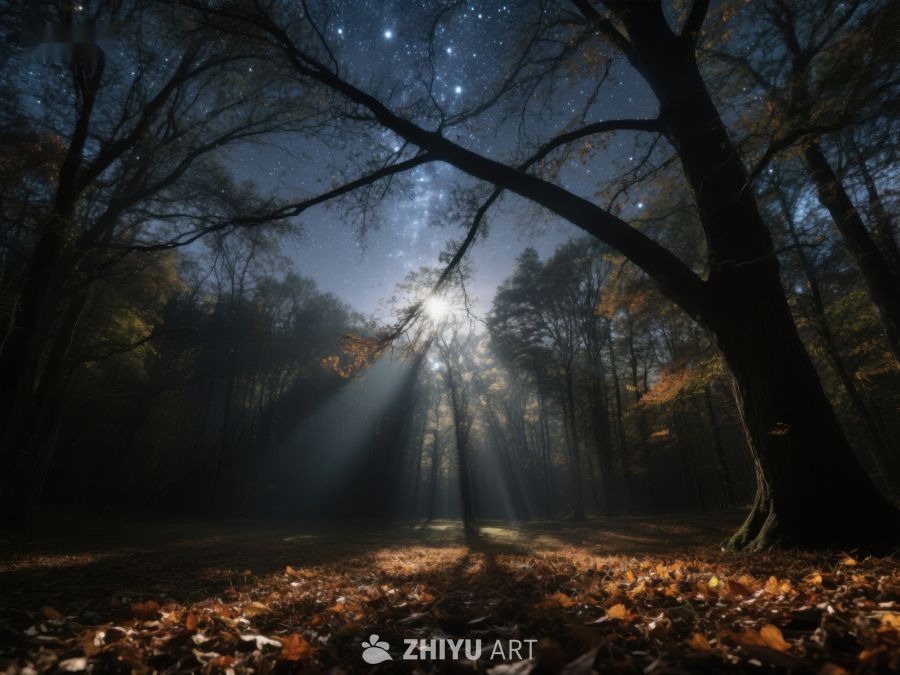 星光下的森林小径 139