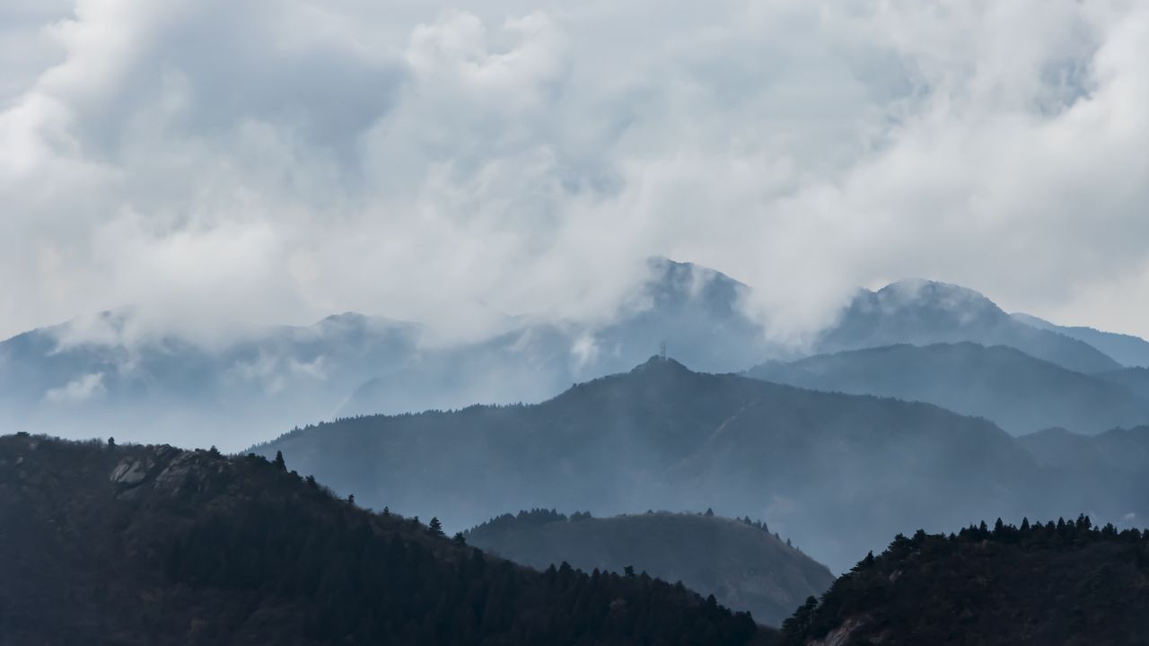 湖南衡阳南岳衡山云雾云海延时摄影