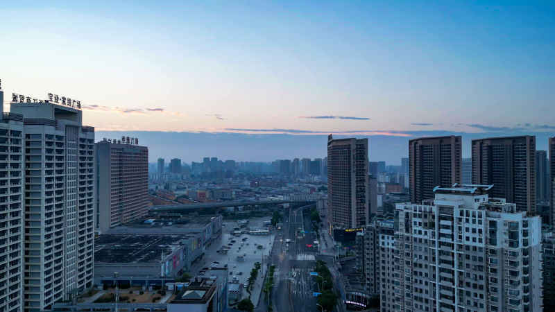 安徽合肥城市风光航拍图 