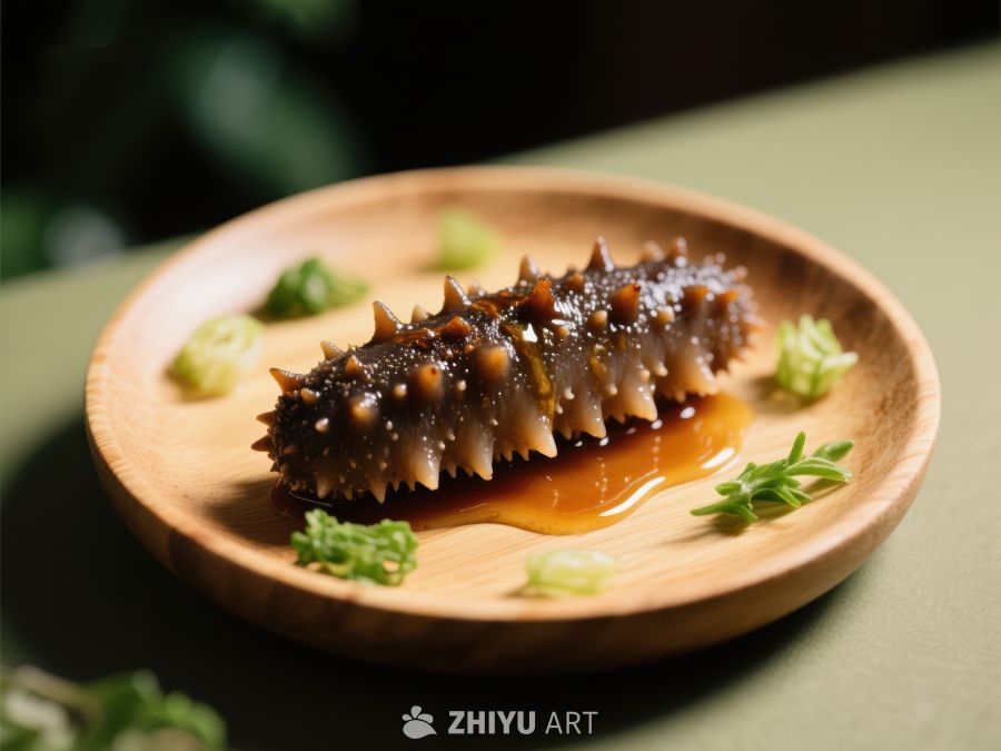 海参美食，精致摆盘