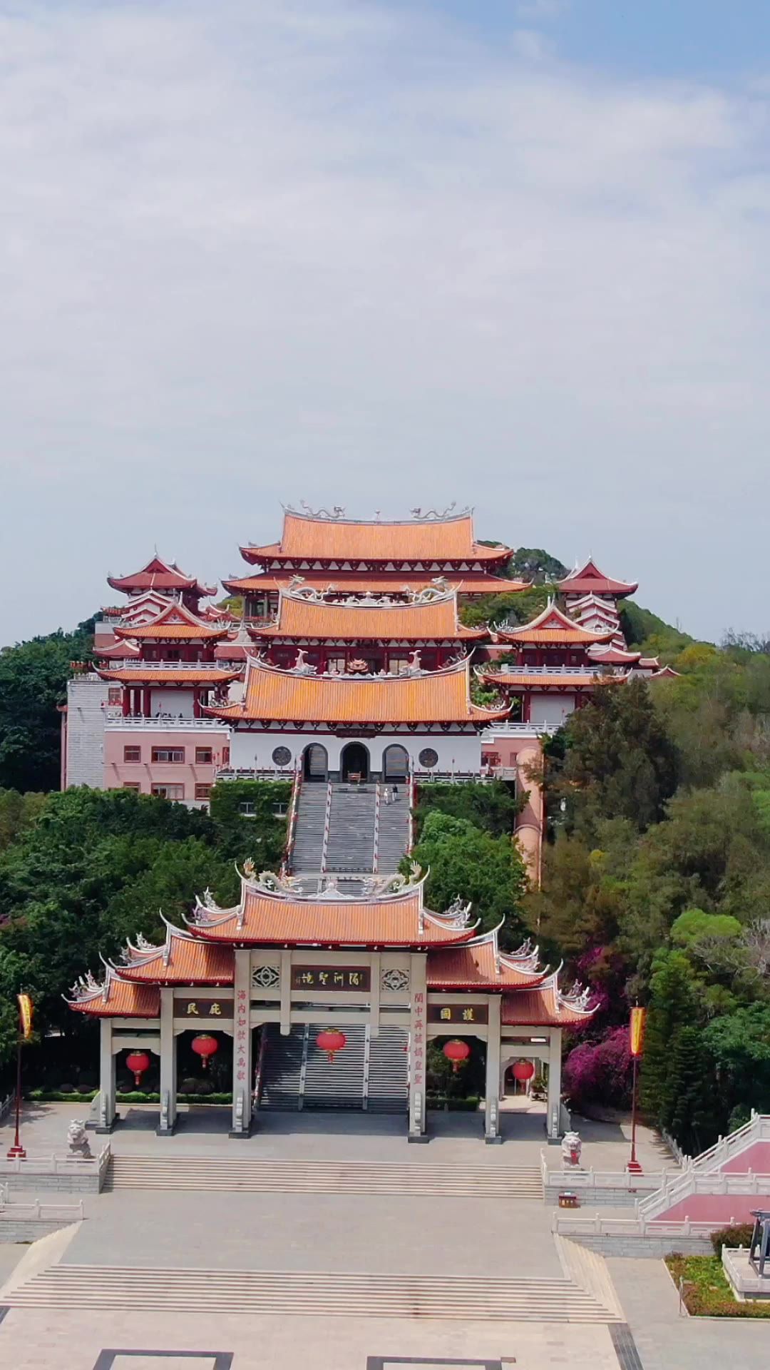 福建妈祖庙5A景区竖屏航拍