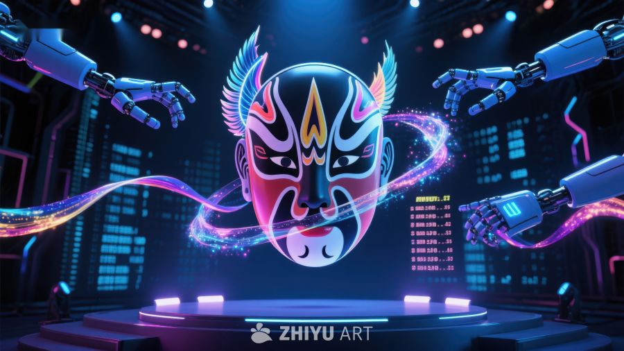 科技舞台上悬浮的戏曲面具 228