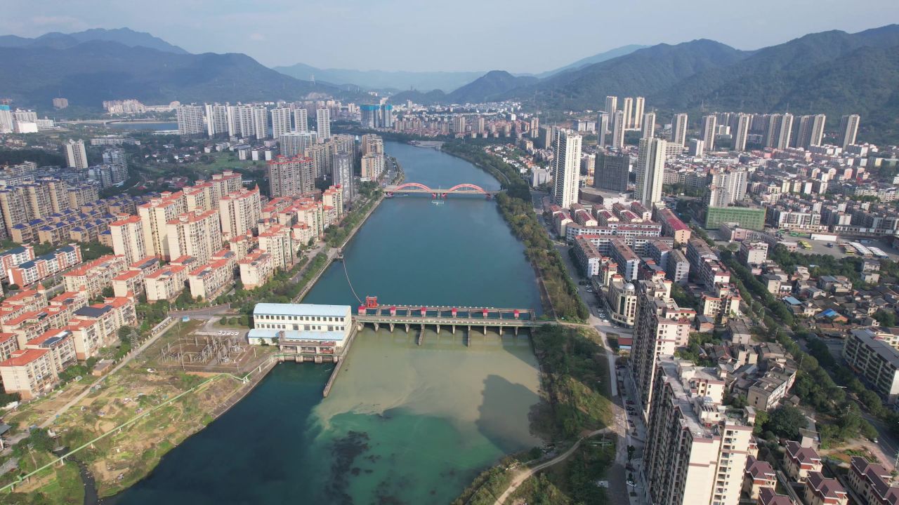 湖南郴州资兴城市建设航拍