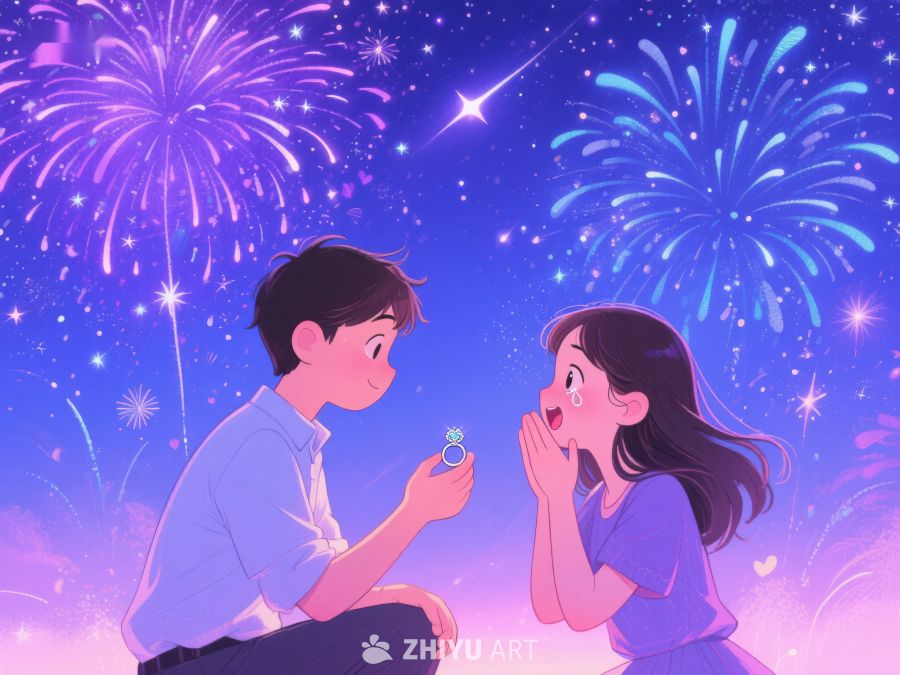 烟花下的求婚瞬间 992