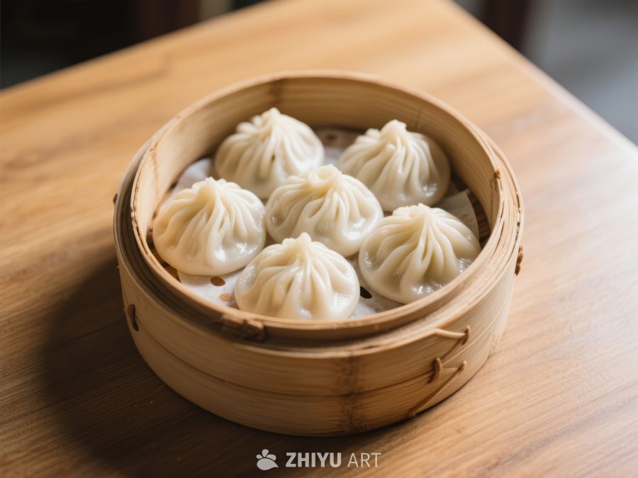 竹笼中的美味小笼包 1409