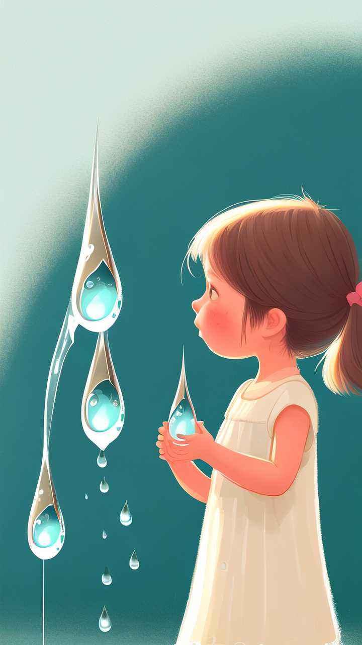 露水插画水滴