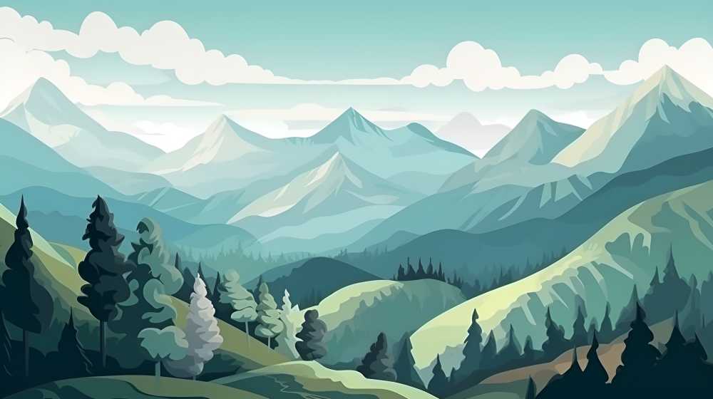 自然插画美景22
