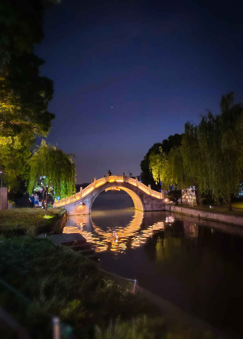 杭州西湖 小桥 夜