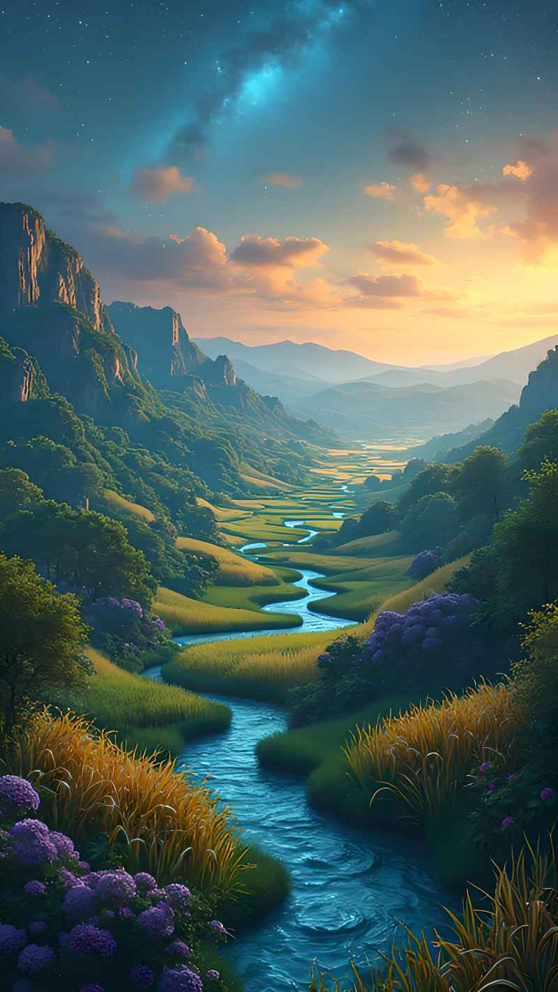 未来风格大自然森林超自然风景画质 69