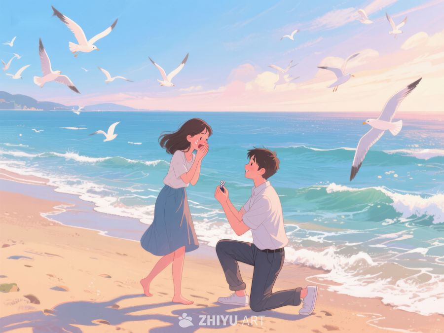 海边求婚，浪漫瞬间 250