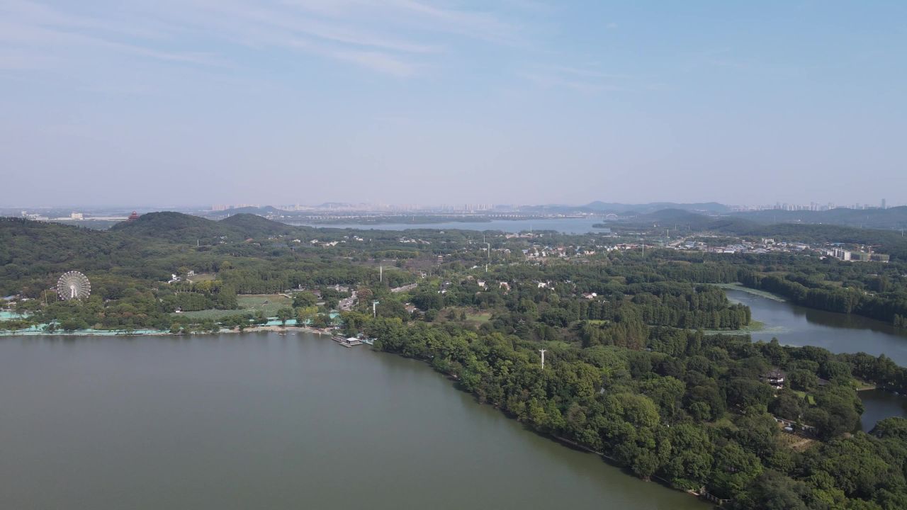 湖北武汉东湖5A景区航拍 