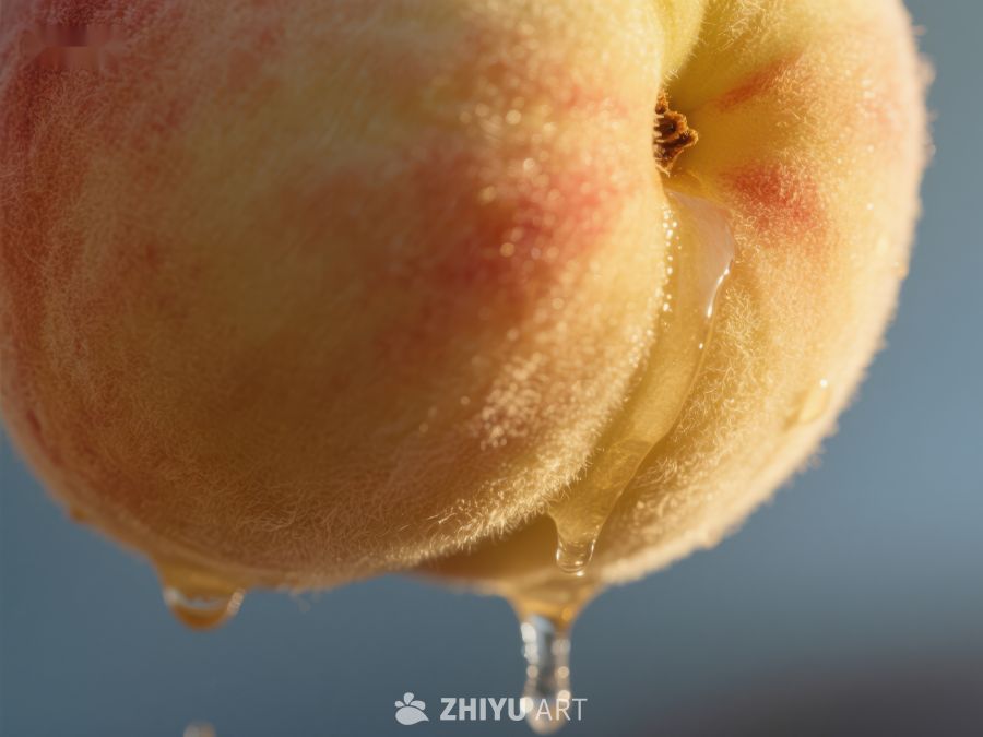 新鲜桃子滴落汁液 691