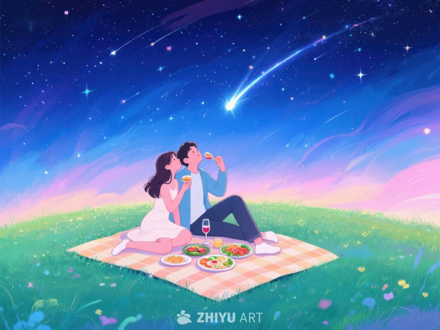 星空下的浪漫野餐 958