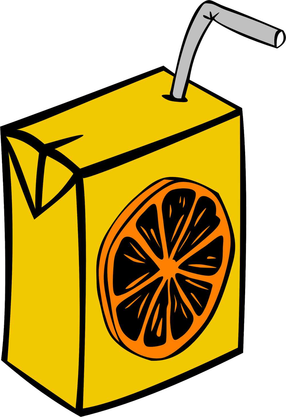 果汁盒纸箱一次性使用稻草橙色饮料喝午餐学校麻袋
