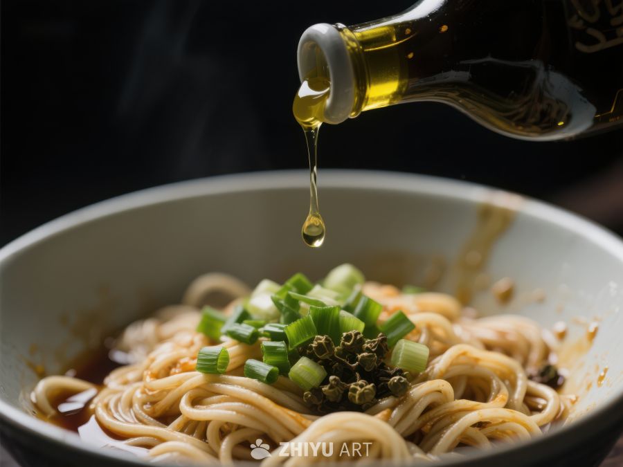 热腾面条淋上香油，点缀葱花 1320
