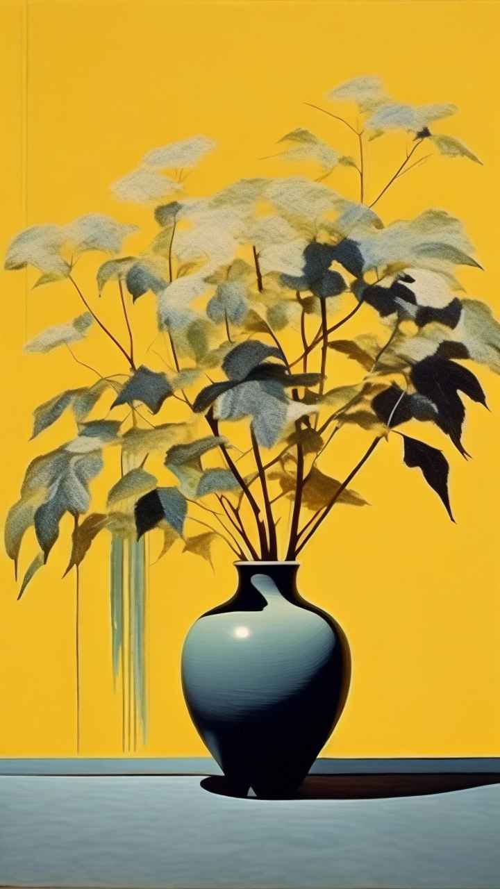 植物抽象黄色静态插画 25