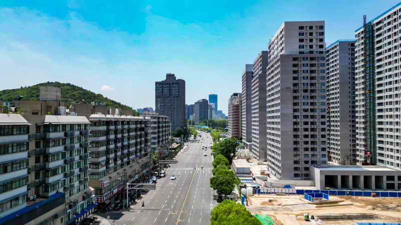 湖北武汉城市建设航拍摄影图 