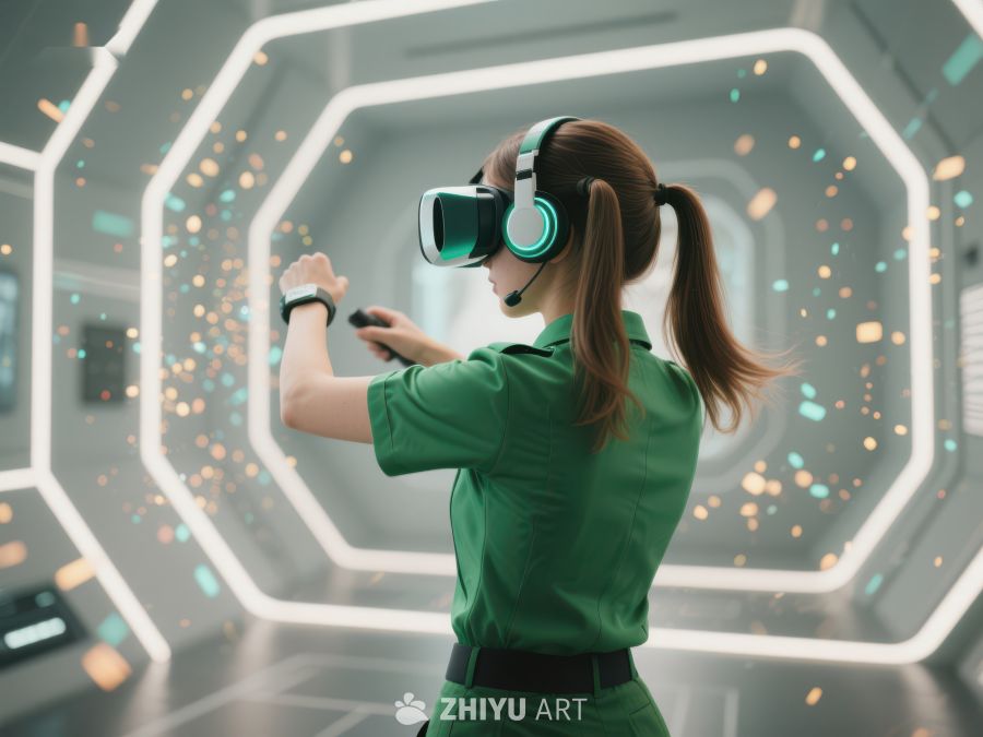 虚拟现实体验中的女性 395