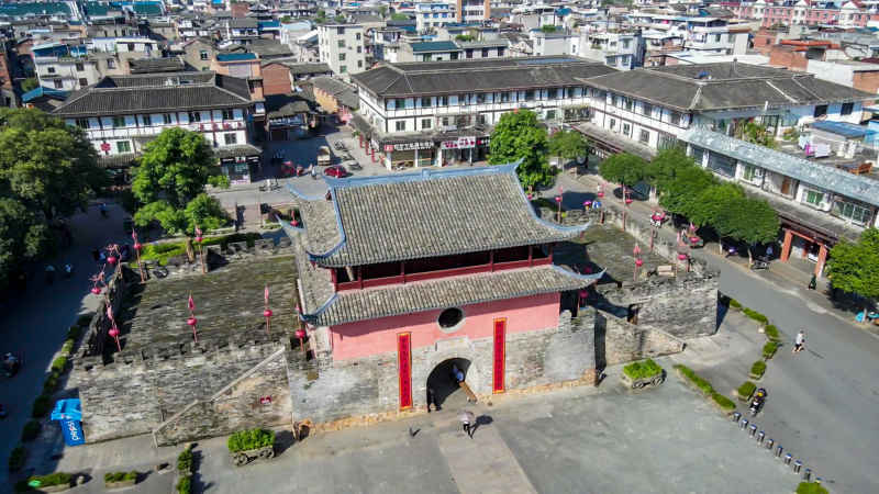 福建汀州古城航拍图 