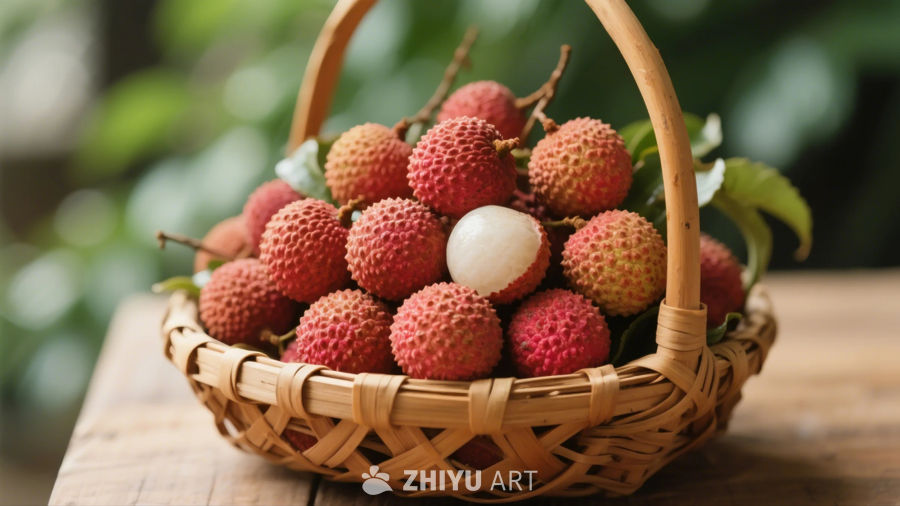 满满一篮荔枝