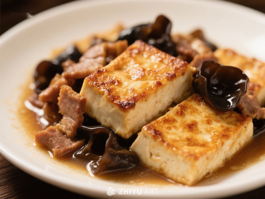 豆腐牛肉木耳炒菜 116