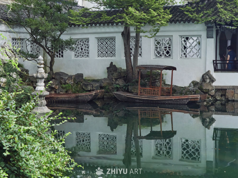 苏州市姑苏区留园庭院内景观