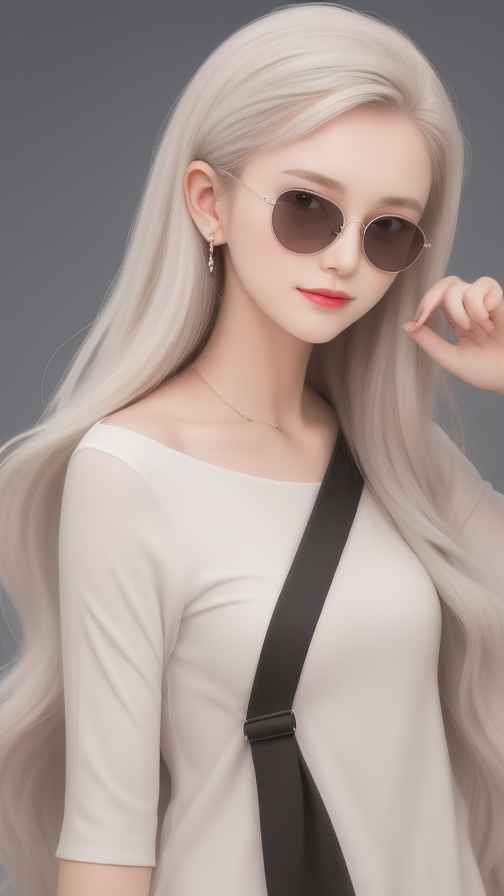 酷酷的白色衣服人像