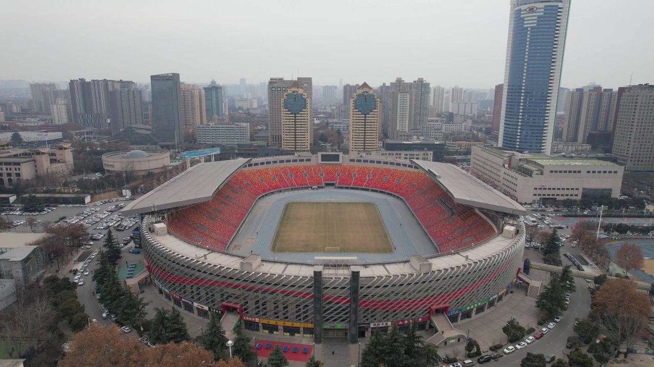 陕西省体育馆航拍 