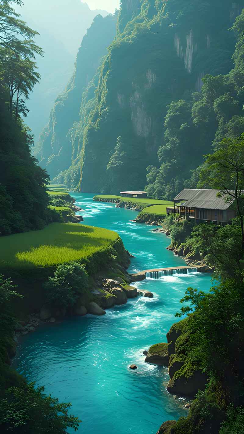 未来风格大自然森林超自然风景画质 34