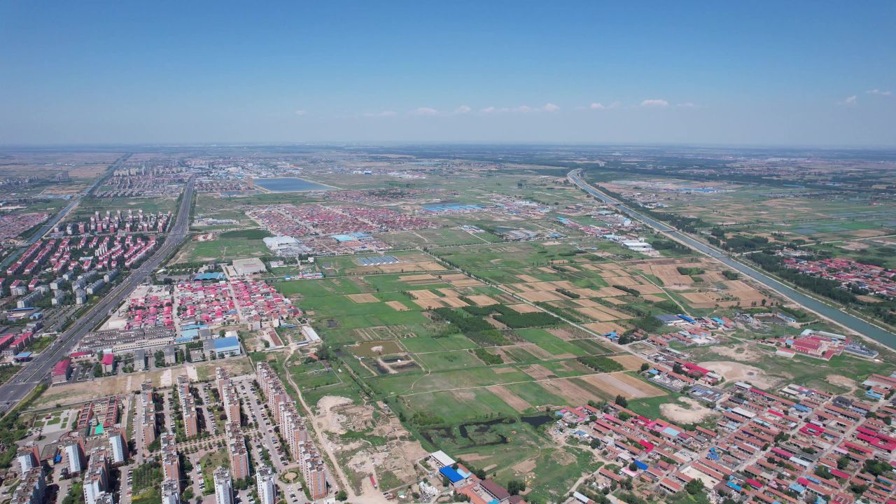 山东东营城市建设城市大景航拍