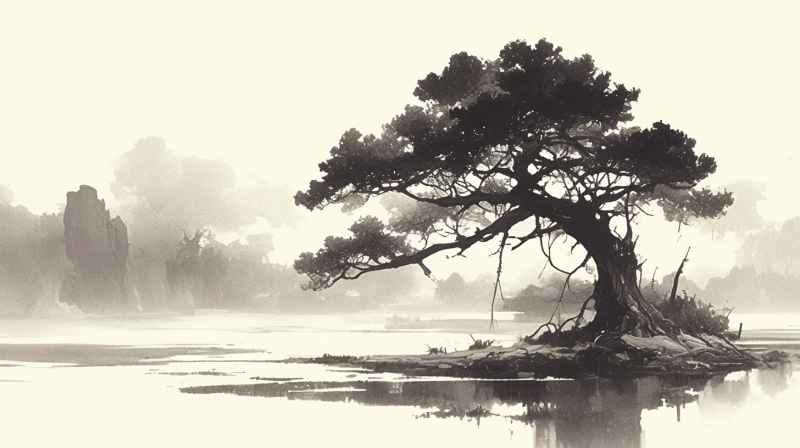 中国风水墨画水墨山水 6