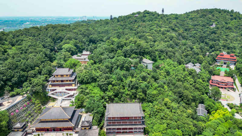 湖北鄂州城市风光航拍摄影图