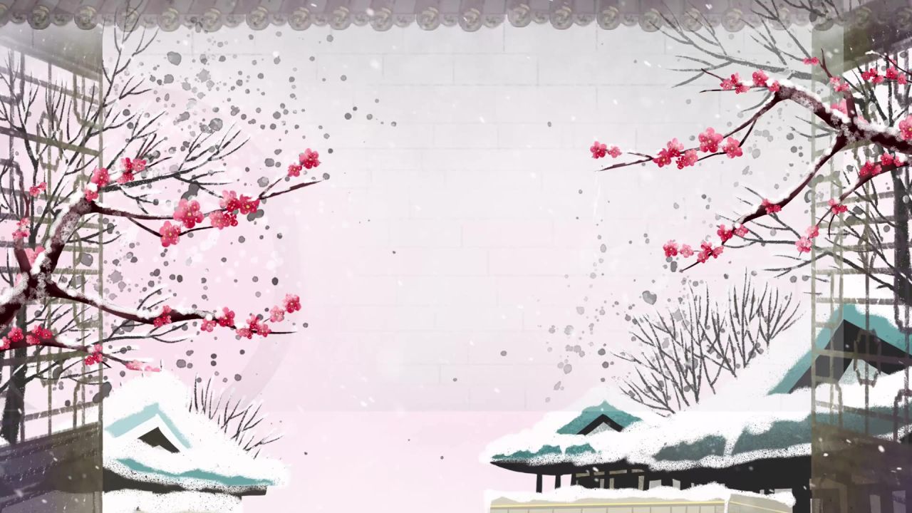 中国风水墨梅花古风戏曲晚会LED视频素材 11