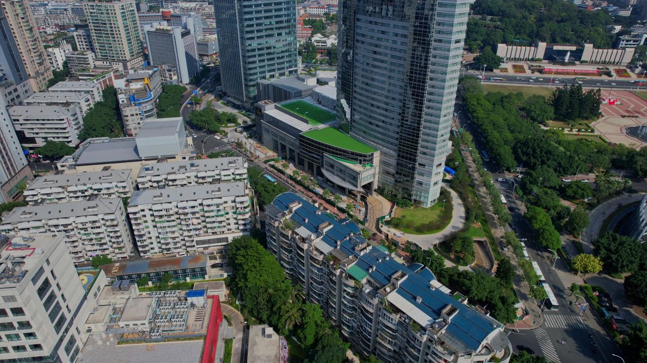航拍福州儿童医院景观