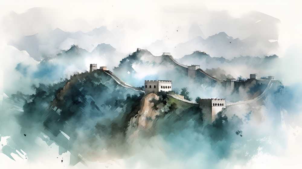 地方标志风景插画