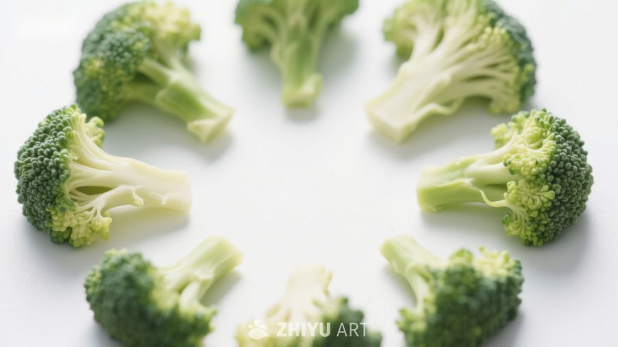 西兰花排列成环状