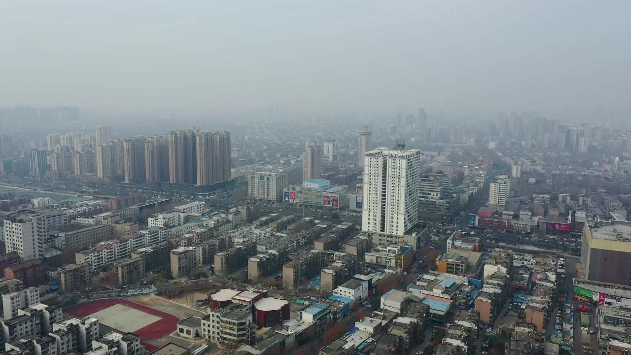 航拍山东淄博城市风景 3