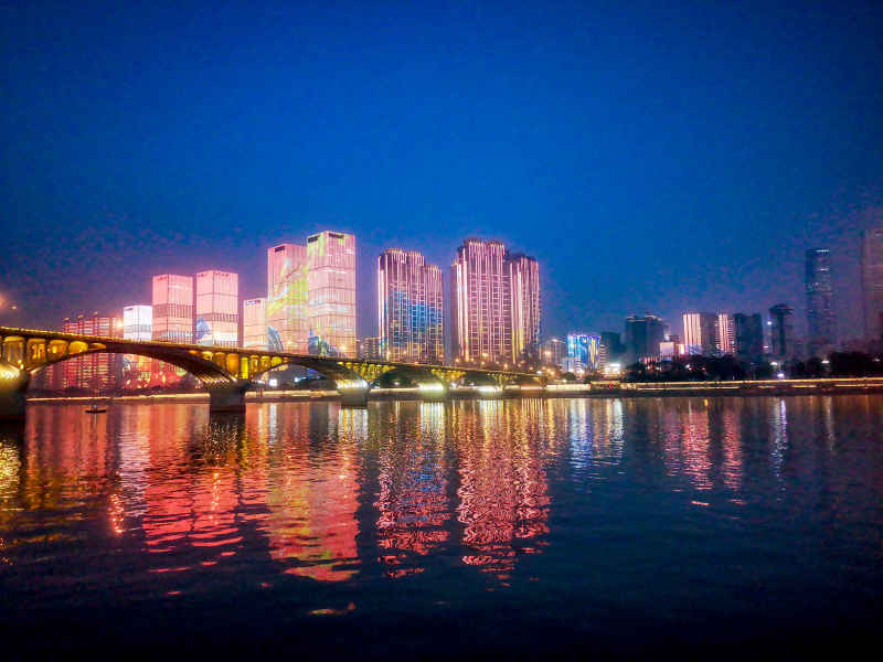 湖南长沙城市夜景灯光摄影图 