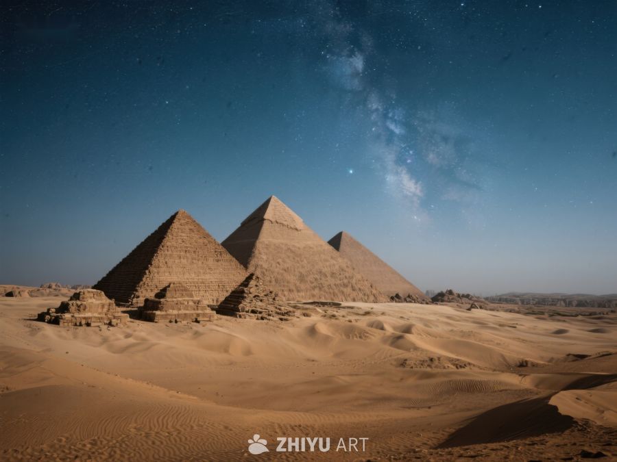 夜空下的金字塔群 343