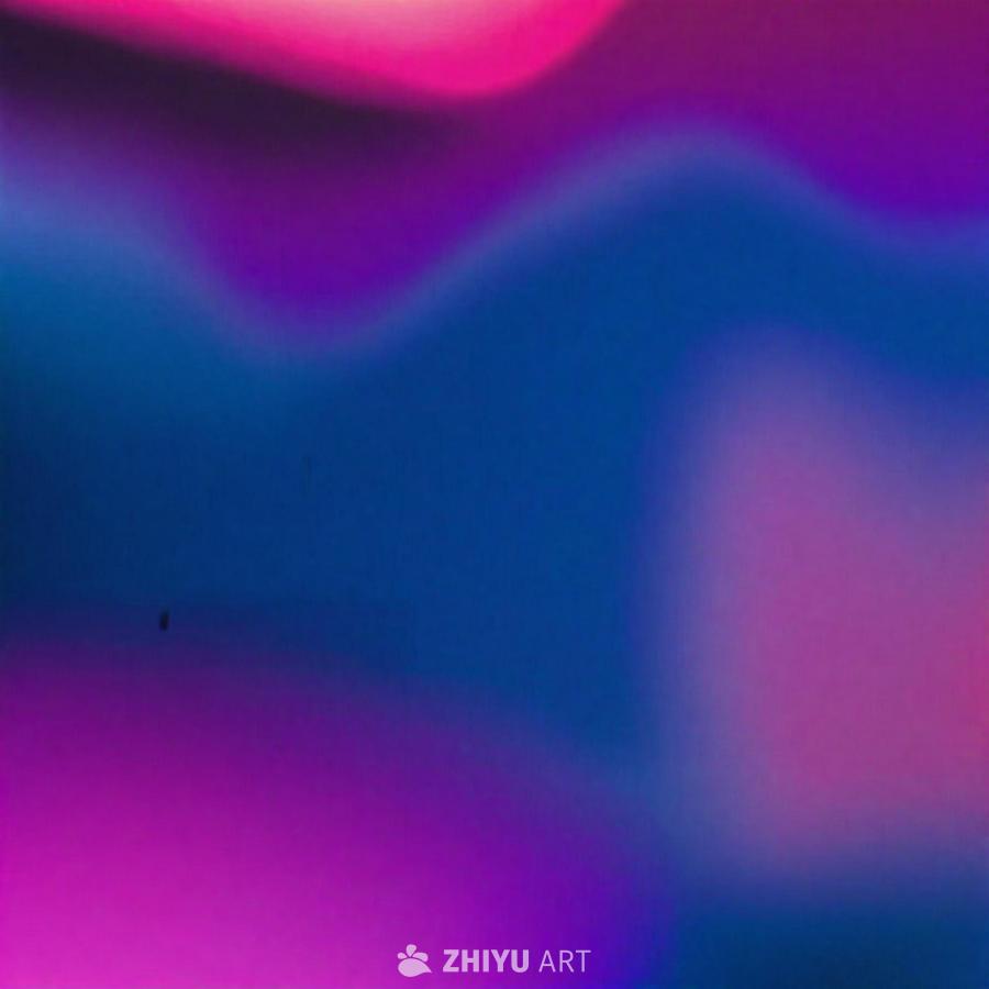 一张壁纸，以蓝色为背景，带有粉红色调。颜色丰富而饱
