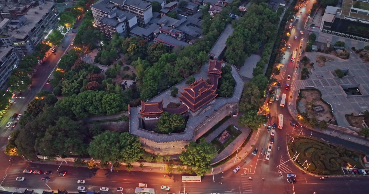 长沙天心阁城市建筑航拍