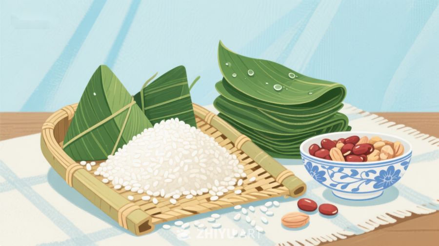 粽子制作材料展示 541