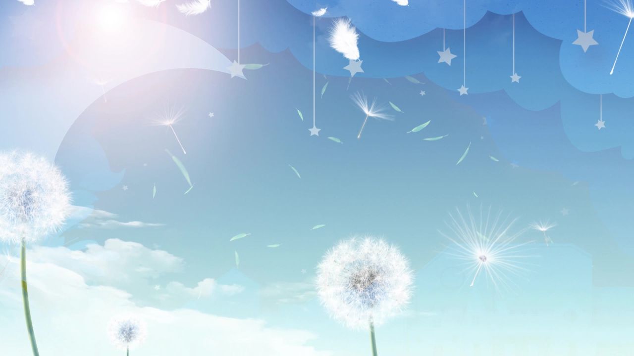 小清新蒲公英梦幻粒子led视频素材 25