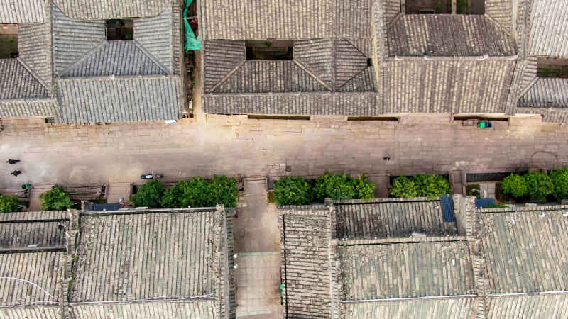 福建汀州古城航拍图 