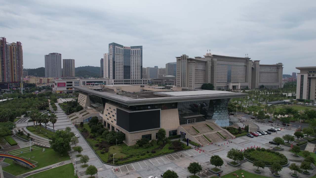 城市现代化建筑群航拍