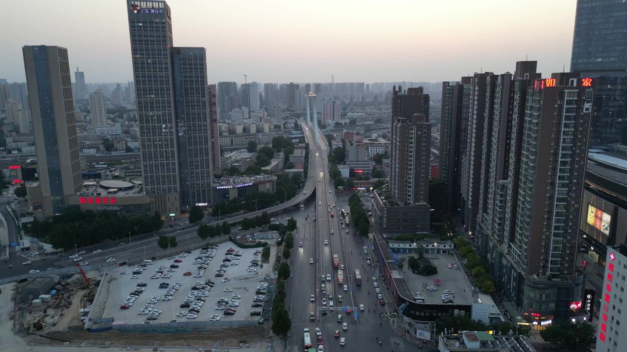 河南洛阳城市风光旅游景区航拍 