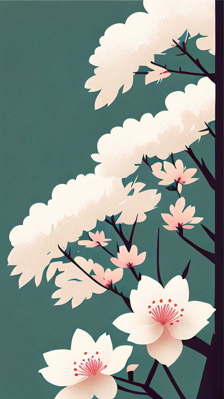 春季插画简约风格